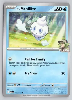 N'S VANILLITE 049/217 COMMON ME: ASCENDED HEROES POKEMON NM - Image 1