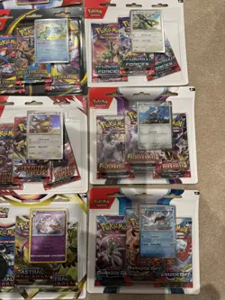 Pokemon TCG X10 Different Triple Blister Brand New Sealed S&S S&V Mega evolution - Image 3