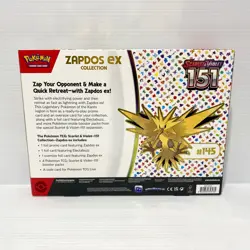 Zapdos EX Collection - Pokemon Scarlet & Violet 151 - Sealed Box - Image 2