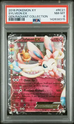 SYLVEON EX RC21/83 PSA 8 GENERATIONS RADIANT COLLECTION POKEMON ENGLISH - Image 1