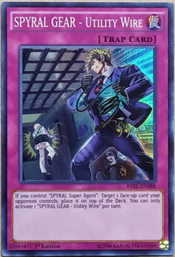 Yugioh -SPYRAL GEAR - Utility Wire - Super Rare - RATE-EN088 - NM/M - Image 1