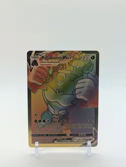 Pokemon🔥RILLABOOM VMAX 193/192🔥GOLD FOIL Custom Card🔥Rainbow🔥Rebel Clash🔥 - Image 1