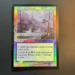Wizards of the Coast Magic: The Gathering Llanowar Wastes Foil Land Card - Image 1