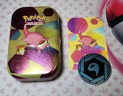 Slowpoke Sandshrew pokemon 151 mini tin With Art Card And Coin EMPTY! No Packs - Image 1