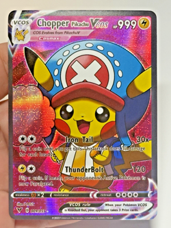 Pikachu One Piece Chopper Cosplay Cute Doujin ACG HOLO Card - NM - Image 3