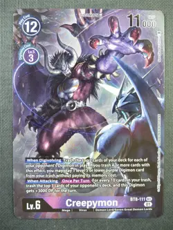 Creppymon BT8-111 SEC alt art - Digimon Card #6ID - Image 1