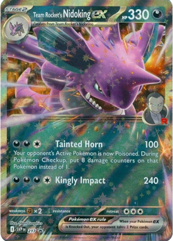 Team Rocket's Nidoking ex 217 Scarlet & Violet Promo Cards Holo - Pokemon TCG - Image 1