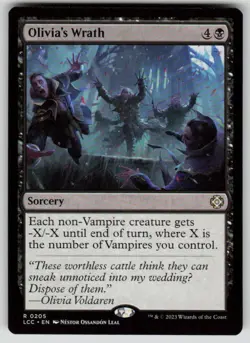 Olivia's Wrath Rare Commander: The Lost Caverns of Ixalan 205 MTG Near Mint - Image 1