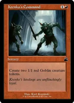 X 1 Krenko's Command NM-M Reto Border Ravnica Remastered 336 MTG Magic - Image 1