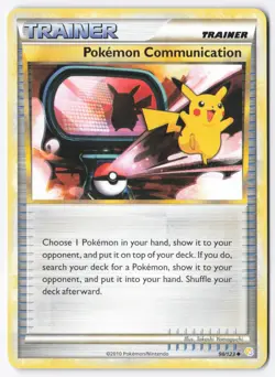 Pokemon Communication Uncommon HeartGold SoulSilver 98/123 NM Pikachu - Image 1