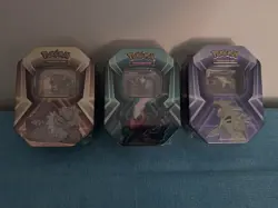 Nintendo Pokemon TCG Booster Tin Packs Slaking Darkrai Tyranitar Set of 3 - Image 1