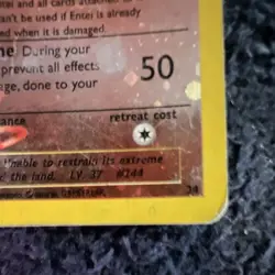 Pokemon TCG Entei Holo Rare Basic Card Number 34 80 HP English Card used - Image 2
