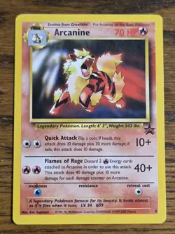 Pokemon Wotc Black Star Promo # 6 ARCANINE,,not played - Image 1