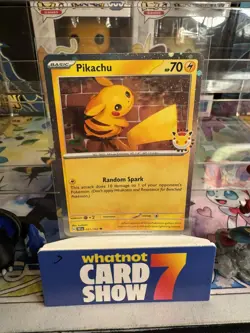 Pikachu 051/162 Stamped 2026 Promo Pokemon Day 30th Ann. w/coin - Image 1