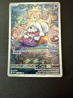 Pokemon Greavard 214/198 SV01 Scarlet & Violet Illustration Rare Full Art Holo - Image 1