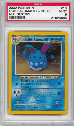 Pokemon Neo Destiny Light Azumarill 13/105 PSA 9 - Image 1