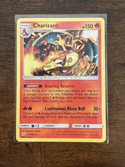 Pokemon Charizard 14/181 SM-Team Up Rare Regular 150 HP Continuous Blaze Ball E… - Image 1