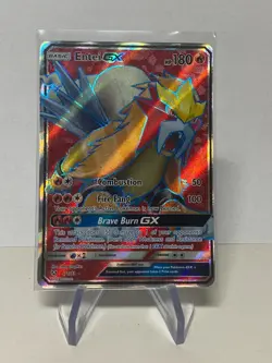 Pokemon Card TCG - Entei GX 71/73 Ultra Rare Full Art Shining Legends Near Mint - Image 1