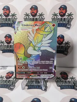 Pokemon Cinderace VMAX Secret Rare Full Art Holo 194/192 Rebel Clash 320 HP 2020 - Image 1