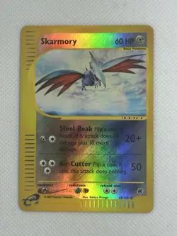 Pokemon TCG Expedition Base Set Skarmory #63/165 Reverse Holo Rare NM - Image 1