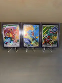 Pokemon TCG First Partner Illustration Charmander Squirtle Bulbasaur Set - Image 1