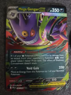 Mega Gengar ex Phantasmal Flames Holo Pokemon 056/094 Ultra Rare 2x Plus Coin - Image 3