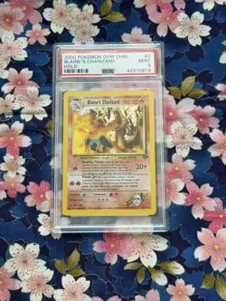 2000 Pokemon Gym Challenge Blaine's Charizard Holo #2 PSA 9 - Image 1