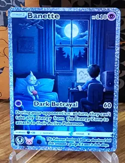 Pokemon Banette Anima Waifu Sexy Doujin ACG DIY Full Art Card Holo - Image 1