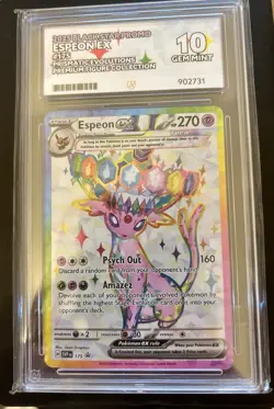 Pokemon Espeon ex 175 Prismatic Evolutions Premium Figure Promo ACE 10 GEM MINT - Image 1