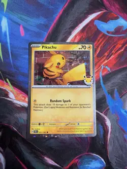 2026 Pokemon Day Pikachu 051/162 Stamped Promo DOUBLE SWIRL 🌀 🌀 NM 🔥 - Image 1