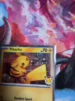 2026 Pokemon Day Pikachu 051/162 Stamped Promo DOUBLE SWIRL 🌀 🌀 NM 🔥 - Image 3