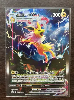 Pokemon Jolteon VMAX SWSH184 Promo Full Art Black Star Holo Sword & Shield 2021 - Image 1