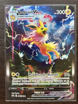 Pokemon Jolteon VMAX SWSH184 Promo Full Art Black Star Holo Sword & Shield 2021 - Image 4
