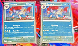 Pokemon Zoroark 062/086 White Flare STAMPED Galaxy Holo Lot of 2 - Near Mint - Image 1