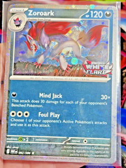 Pokemon Zoroark 062/086 White Flare STAMPED Galaxy Holo Lot of 2 - Near Mint - Image 4