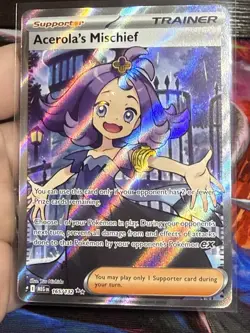 2025 Pokemon Acerola's Mischief FULL ART ULTRA RARE #165/132 NM Mega Evolution - Image 3