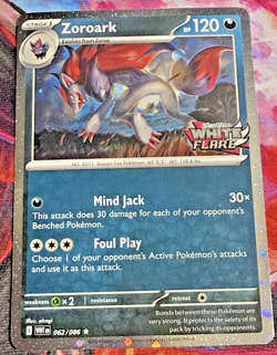 Pokemon Zoroark Stamped PROMO + 3x Holo Zoroark- WHITE FLARE - Image 2