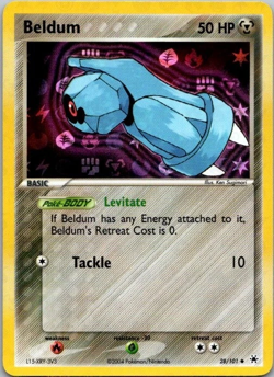 Pokemon Hidden Legends Beldum 28/101 Reverse Holo NM - Image 1
