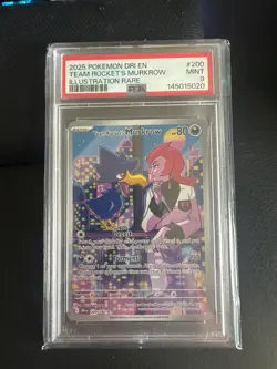 Pokemon TCG Team Rocket's - Murkrow 200/182 - Sv10: Destined Rivals Holo - PSA 9 - Image 1