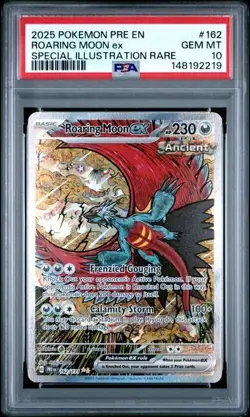 2025 POKEMON PRE EN-PRISMATIC EVOLUTIONS #162 ROARING MOON EX PSA 10 - Image 1