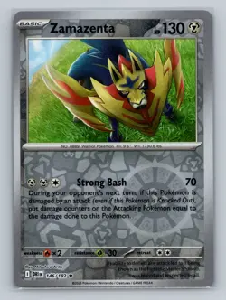 Pokemon SV10: Destined Rivals #146/182 Zamazenta Reverse Holo - Image 1