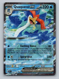 Pokemon SV02: Paldea Evolved #052/193 Quaquaval ex - Image 1
