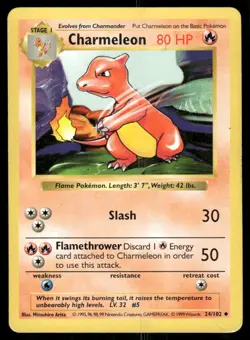 Pokemon Tcg Charmeleon [Shadowless] #24 Pokemon Base Set LP - Image 1