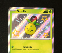Pokemon Card TCG - Smoliv 102/091 - Paldean Fates - Baby Shiny Rare - NM ⭐ - Image 2