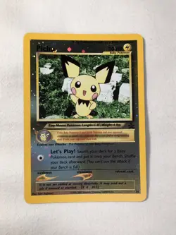 Pokemon TCG Pichu Black Star Promos Holo Card 35 Vintage Wotc - Image 1