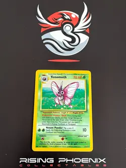 Rising Phoenix Pokemon Venomoth 13/64 Jungle No Symbol Error Holo Good Eng #2610 - Image 1