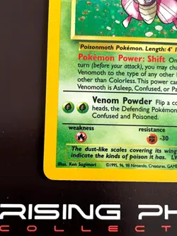 Rising Phoenix Pokemon Venomoth 13/64 Jungle No Symbol Error Holo Good Eng #2610 - Image 4