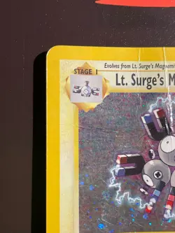 Rising Phoenix Pokemon - Lt. Surge's Magneton 8/132 Gym Holo Poor Ink Eng #2309 - Image 2