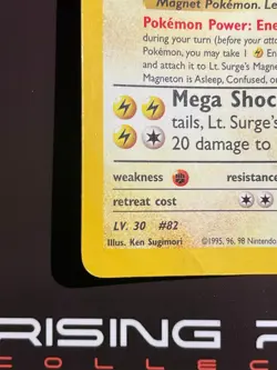 Rising Phoenix Pokemon - Lt. Surge's Magneton 8/132 Gym Holo Poor Ink Eng #2309 - Image 4