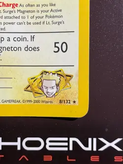 Rising Phoenix Pokemon - Lt. Surge's Magneton 8/132 Gym Holo Poor Ink Eng #2309 - Image 5